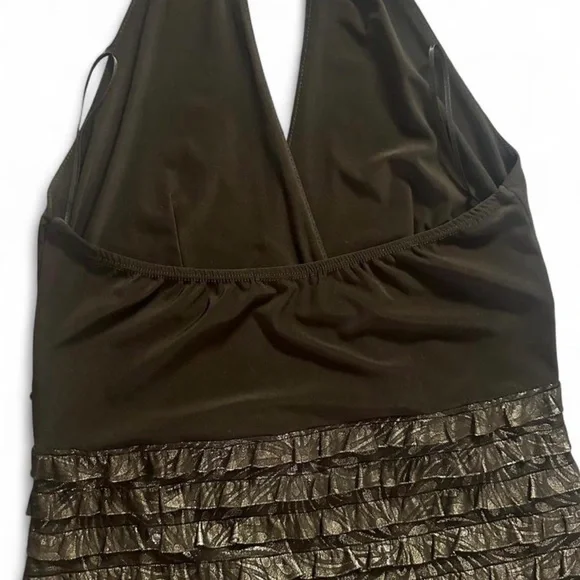 Black party dress with Ruffles and Sequins - Picture 6 of 8